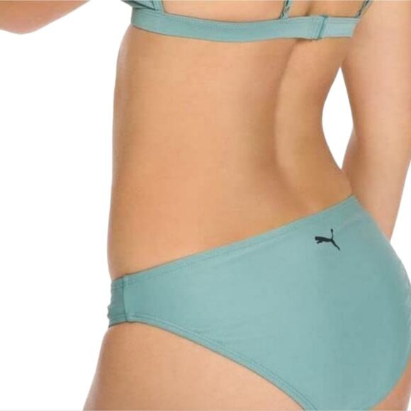 PUMA Moss Green Triangle Built-in-Bra Lined Bikini Swimsuit Size XXL‎ NEW - Picture 4 of 11